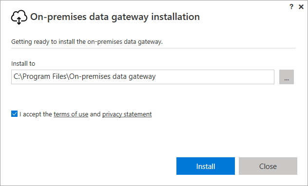 Terms of use and installation path
