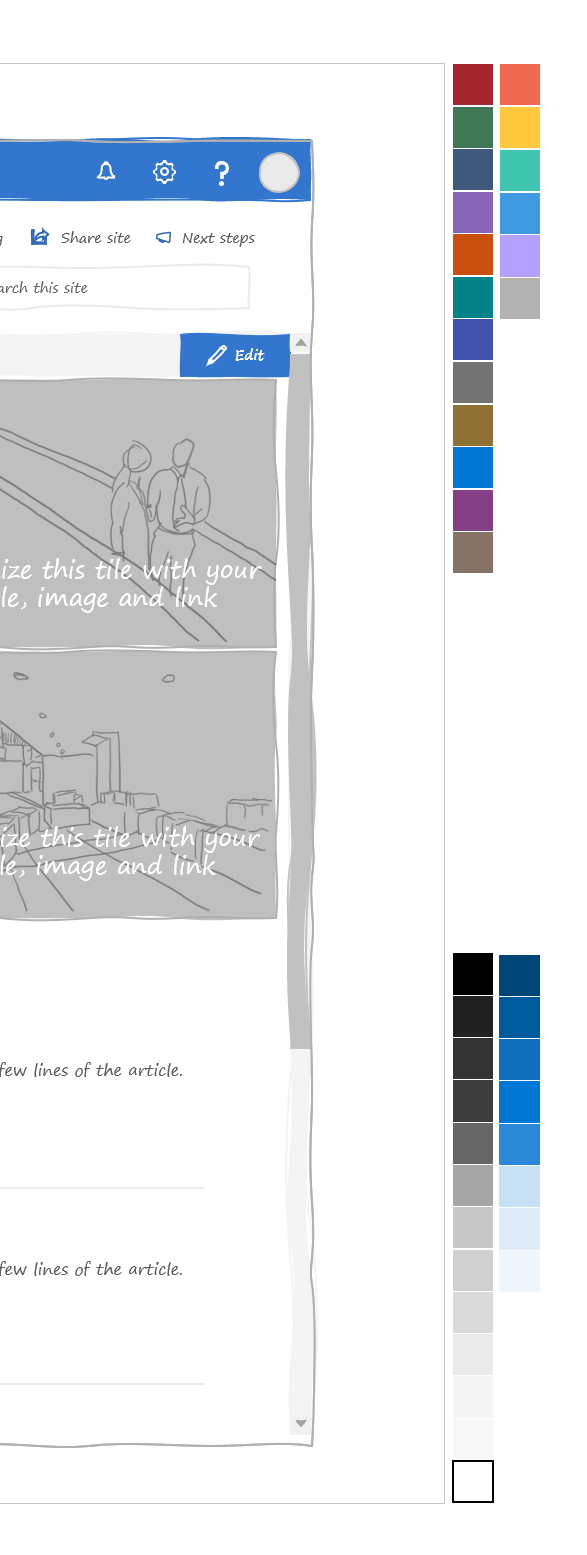 SharePoint color palettes