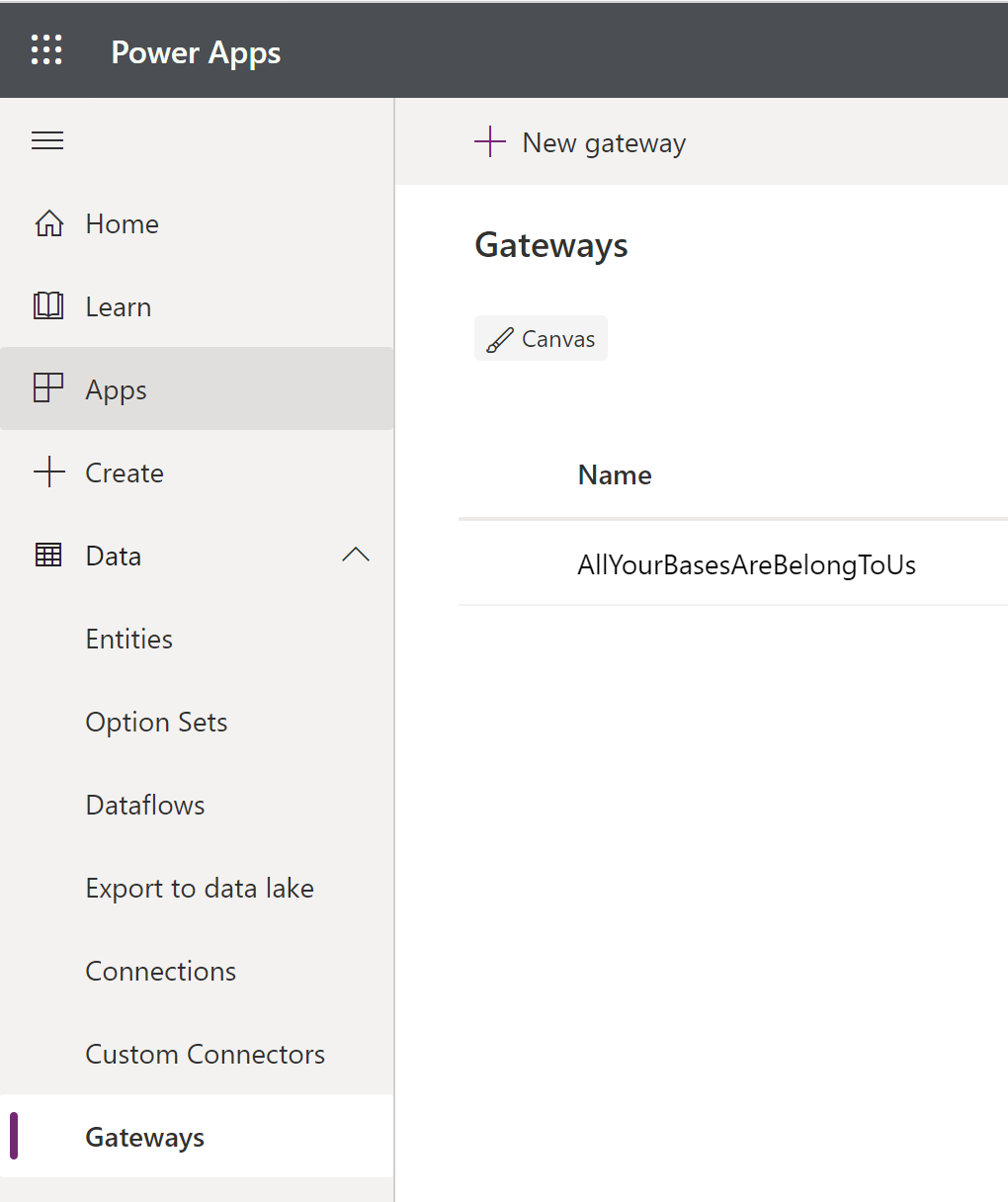 Link to download gateway from Power Apps