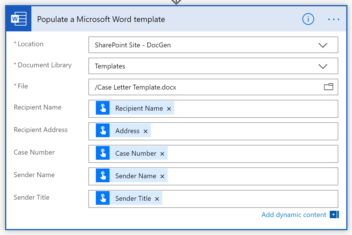 Generate Word documents from a template using Power Automate Throughout Creating Word Templates 2013